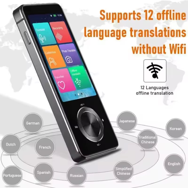 12 Offline Languages, M9 Instant Voice Translation Portable Language Translation Real-Time Intelligent Translation Support 2025